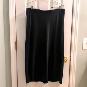 NWOT Black Satin J. Crew Midi Skirt